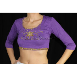 Choli de danse orientale violet