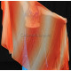 Voile rectangulaire de danse orientale orangé