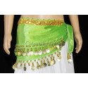 Ceinture enfant de danse orientale vert