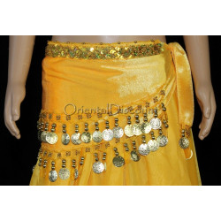 Ceinture enfant de danse orientale jaune