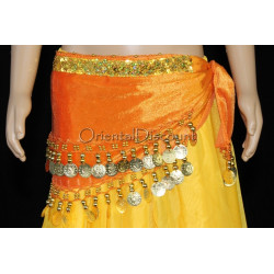 Ceinture enfant de danse orientale orange