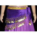 Ceinture enfant de danse orientale violet