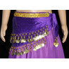 Ceinture enfant de danse orientale violet