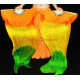 Eventail de danse orientale orange jaune vert