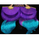 Eventail de danse orientale violet turquoise