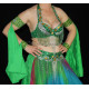 Manchons voilés de danse orientale vert