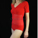 Body justaucorps de danse orientale rouge