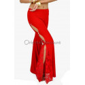 Pantalon de cours de danse orientale rouge