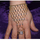 Chaine de main losanges dorés strass