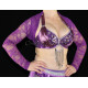 Boléro de danse orientale dentelle violet
