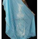 Voile demi lune de danse orientale turquoise doré