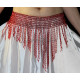 Ceinture élastique de danse orientale rouge