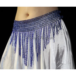 Ceinture élastique bleu roy de danse orientale
