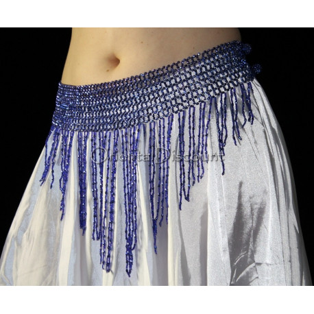 Ceinture élastique bleu roy de danse orientale