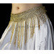Ceinture élastique dorée de danse orientale