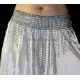 Ceinture élastique argentée de danse orientale