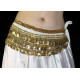Ceinture velours blanc doré