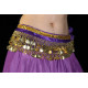 Ceinture velours violet doré