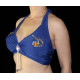 Top de danse orientale bleu roy