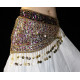 Ceinture de danse orientale pastilles et sequins