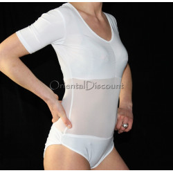 Body justaucorps de danse orientale blanc