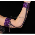 Bracelet de bras de danse orientale violet