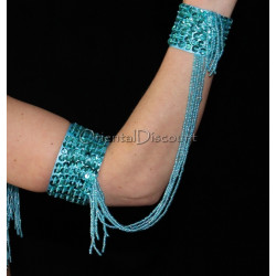 Bracelet de bras de danse orientale turquoise