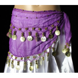 Ceinture de danse orientale enfant violet