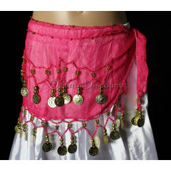 Ceinture de danse orientale enfant fuschia