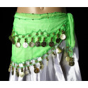 Ceinture de danse orientale enfant vert pomme