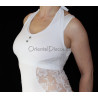 Top de cours dos nu dentelle blanc
