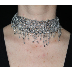 Collier élastique argenté