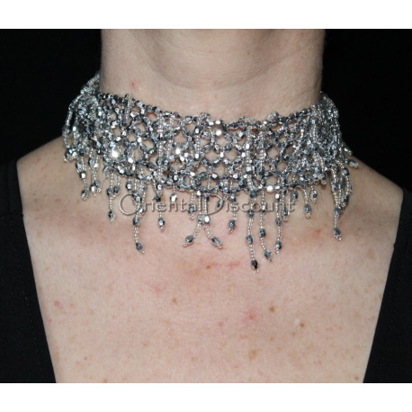 Collier élastique argenté
