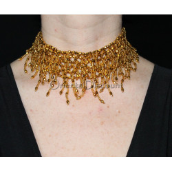 Collier élastique doré