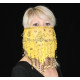 Voile de visage de danse orientale jaune