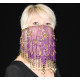 Voile de visage de danse orientale violet