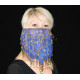 Voile de visage de danse orientale violet