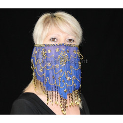 Voile de visage de danse orientale violet