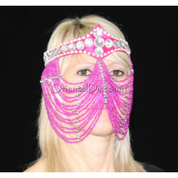 Masque de danse orientale fuschia