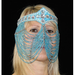 Masque de danse orientale turquoise