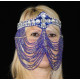Masque de danse orientale bleu roy