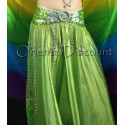 Ceinture de danse orientale satin orientale vert anis