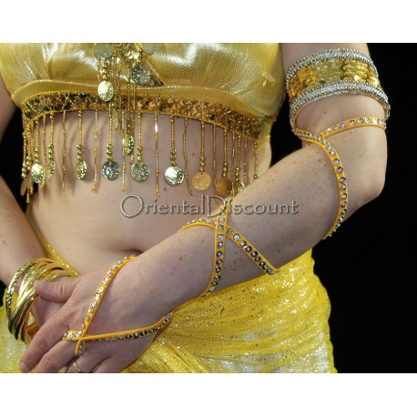 Lacet de bras de danse orientale doré