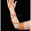 Lacet de bras de danse orientale orange