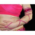 Lacet de bras de danse orientale fuschia
