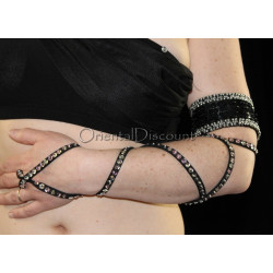 Lacet de bras de danse orientale noir