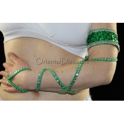 Lacet de bras de danse orientale vert