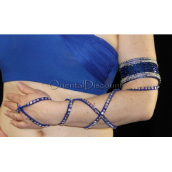 Lacet de bras de danse orientale bleu roy
