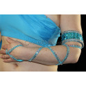 Lacet de bras de danse orientale turquoise