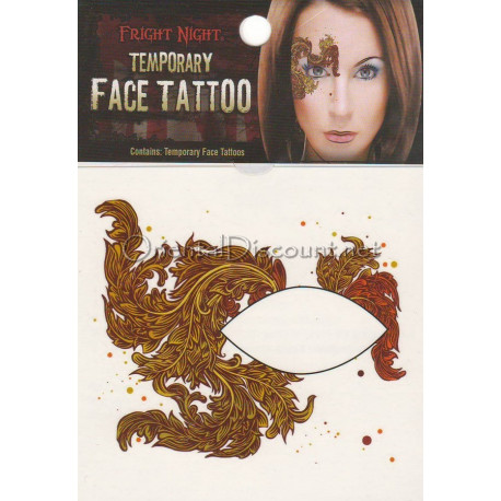 Tatouage des yeux arabesques couleur